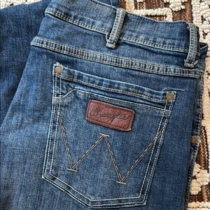 Wrangler Indigo Denim Jeans SLIM BOOT 36 x 34 EXCELLENT